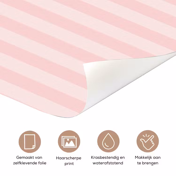 Deursticker - Nice - Strepen - Roze — 3