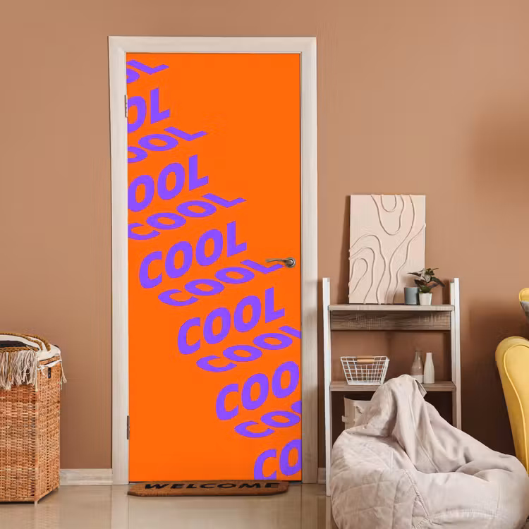 Deursticker - Cool - Paars - Oranje — 2