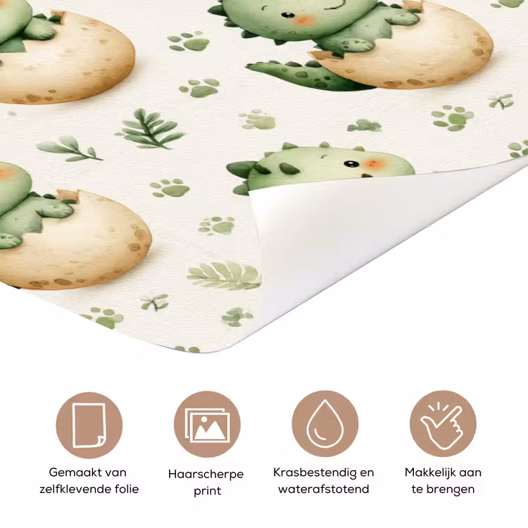 Deursticker - Dino - Eieren - Groen — 3