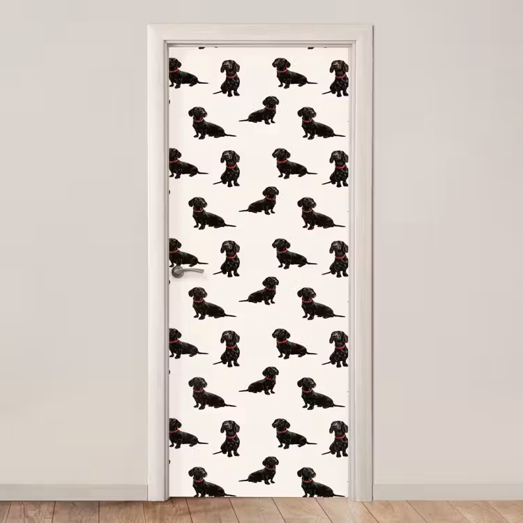 Deursticker - Hond - Patroon - Zwart — 1