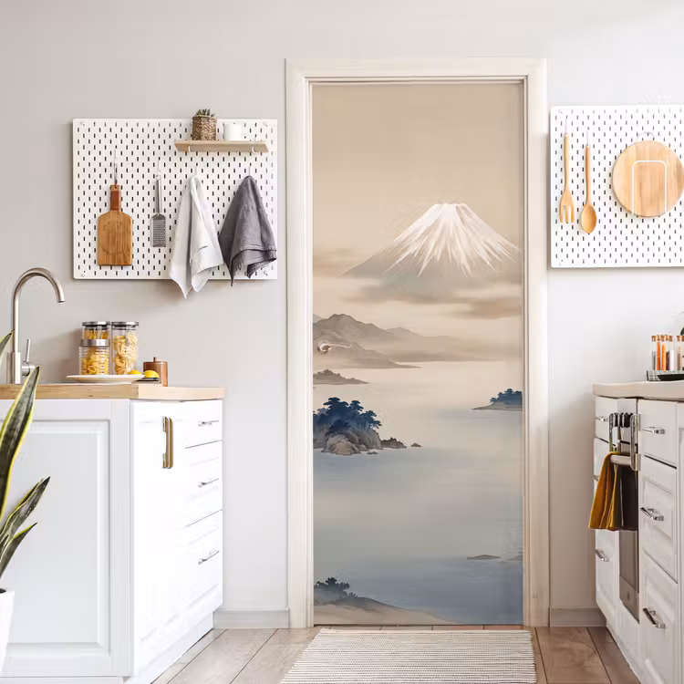 Deursticker - Japans - Landschap - Beige — 7