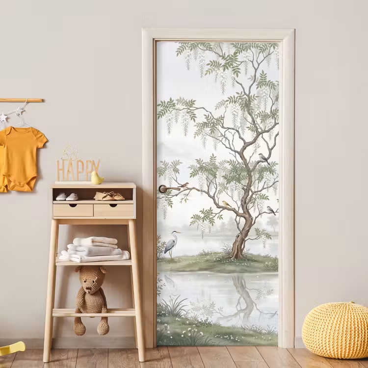 Deursticker - Reiger - Landschap - Groen — 6
