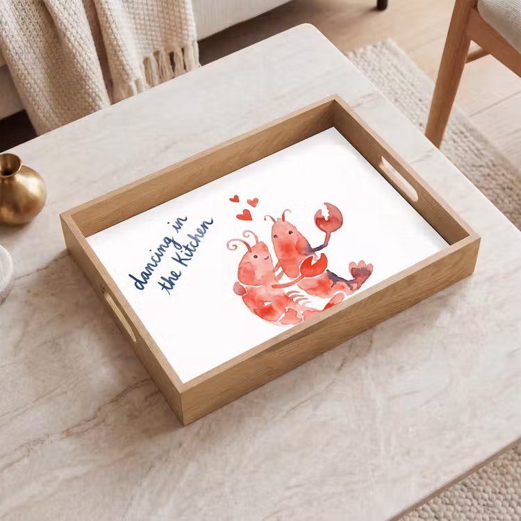 Dienblad - Dier - Dans - Liefde - Waterverf - Rood — 2