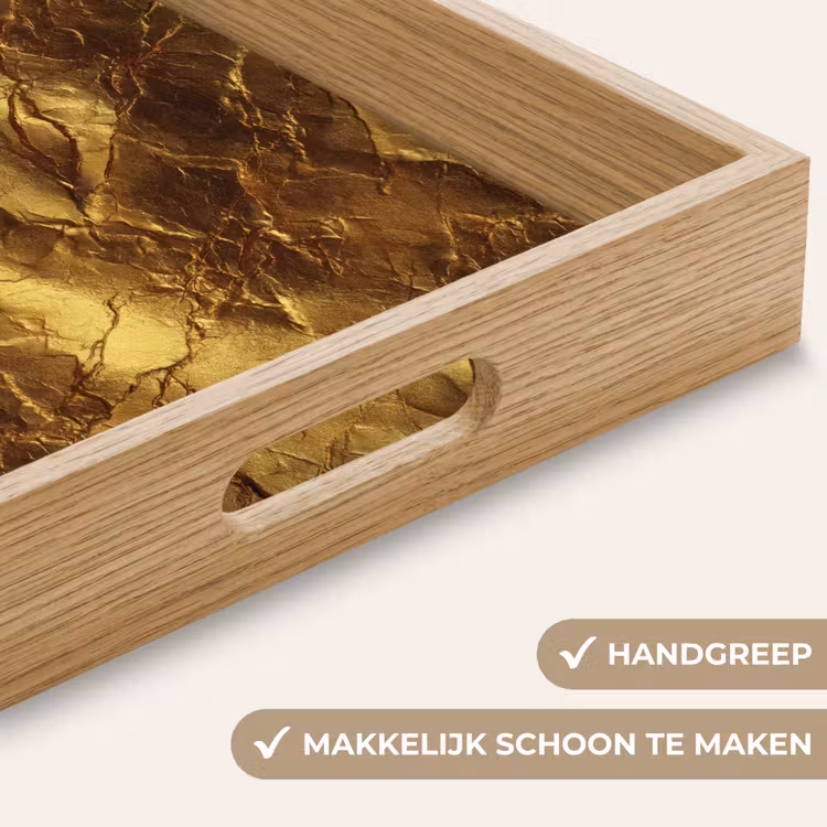 Dienblad - Bladgoud - Textuur  - Goud — 8