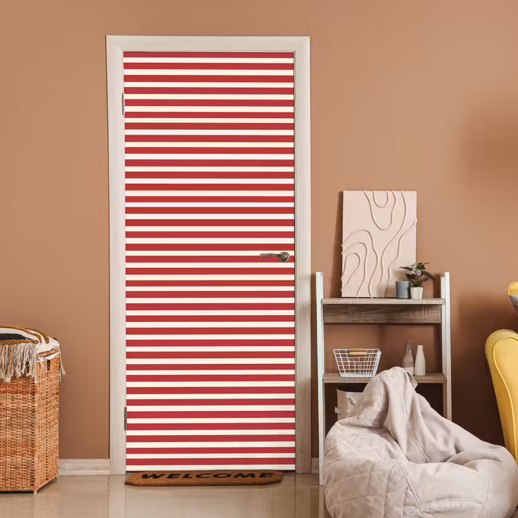 Deursticker - Strepen - Patroon - Rood — 2