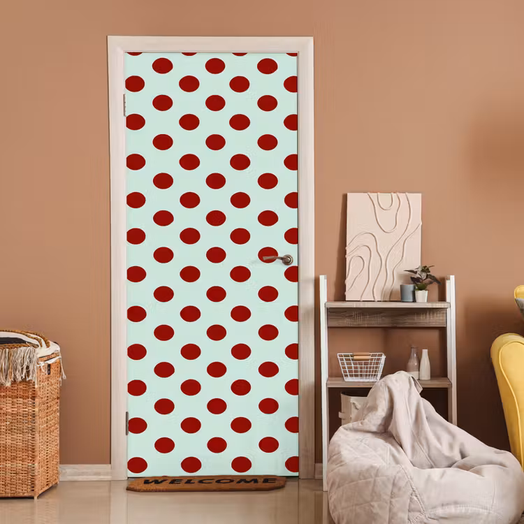 Deursticker - Polka - Dots - Rood — 2
