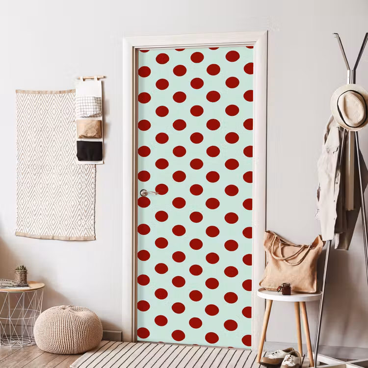 Deursticker - Polka - Dots - Rood — 8