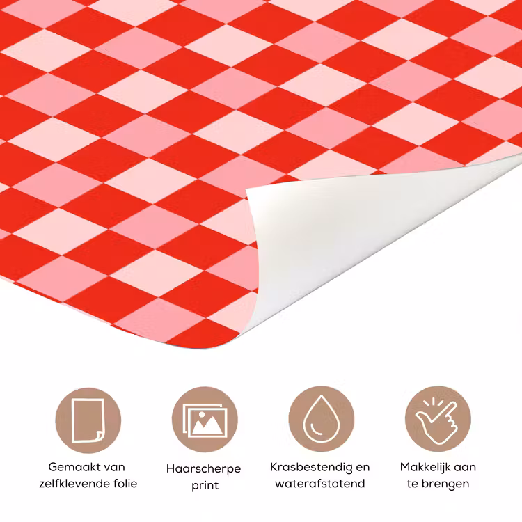 Deursticker - Vierkant - Klassiek - Rood — 3