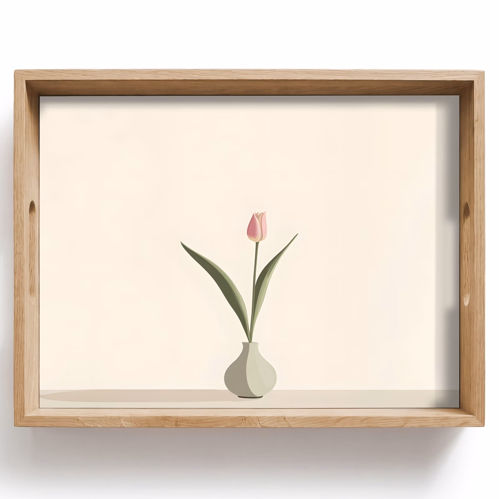 Dienblad - Tulp - Vaas - Beige — 1