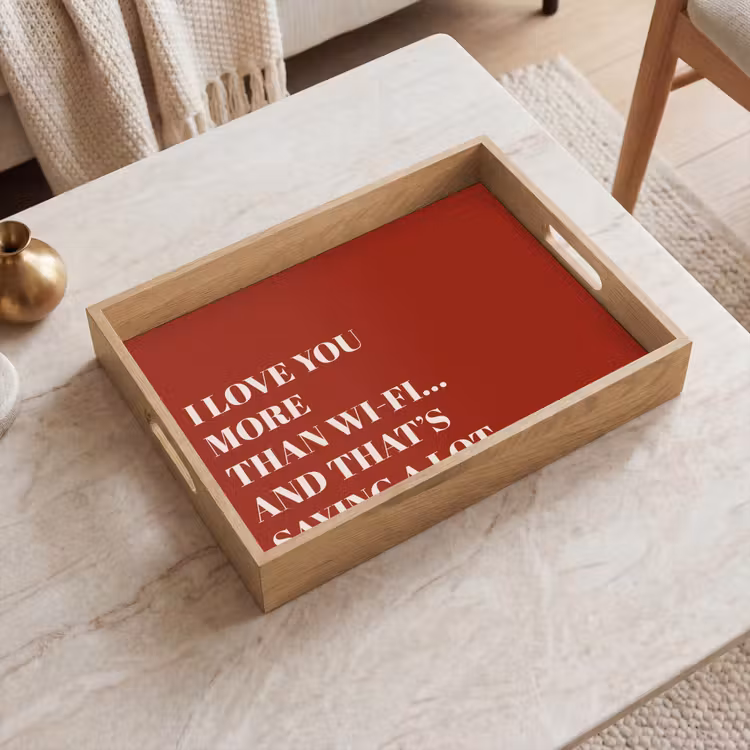 Dienblad - Rood - Quote - Liefde — 2