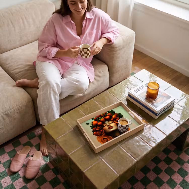 Dienblad - Vrouw - Aardbeien - Kroon — 4