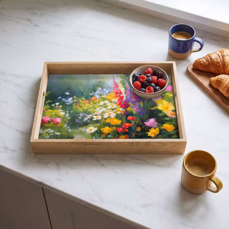 Dienblad - Zomertuin - Sfeervol - Bloemen — 3