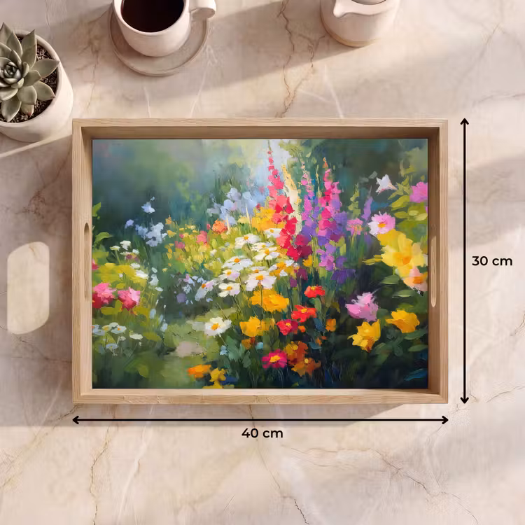 Dienblad - Zomertuin - Sfeervol - Bloemen — 7