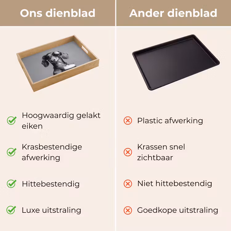 Dienblad - Teckel - Bier - Glas - Bril — 9