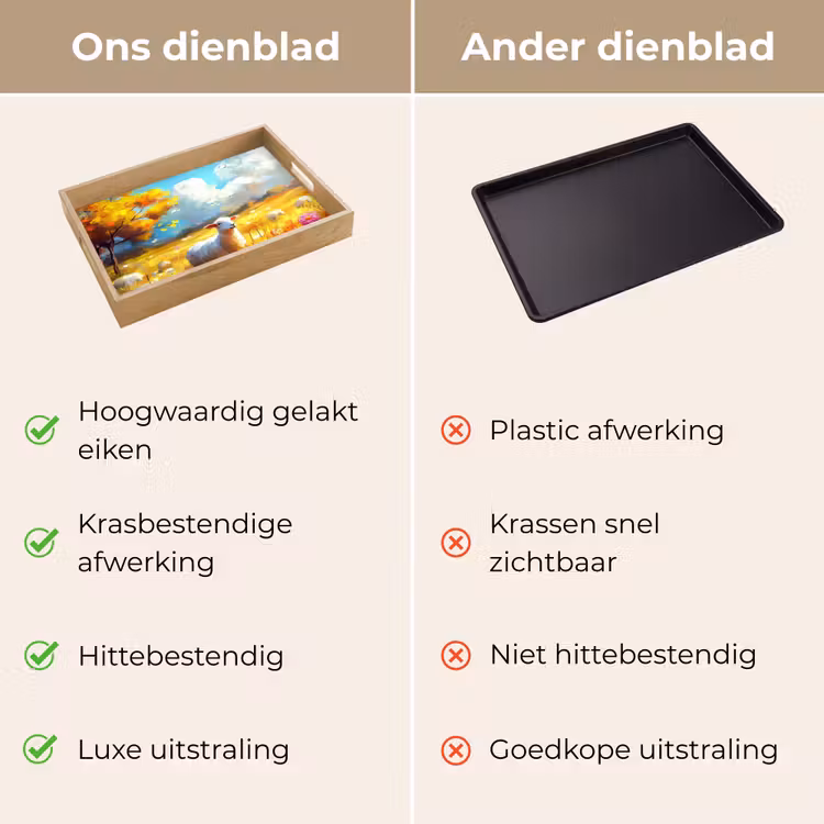 Dienblad - Schaap - Weide - Bloemen — 9