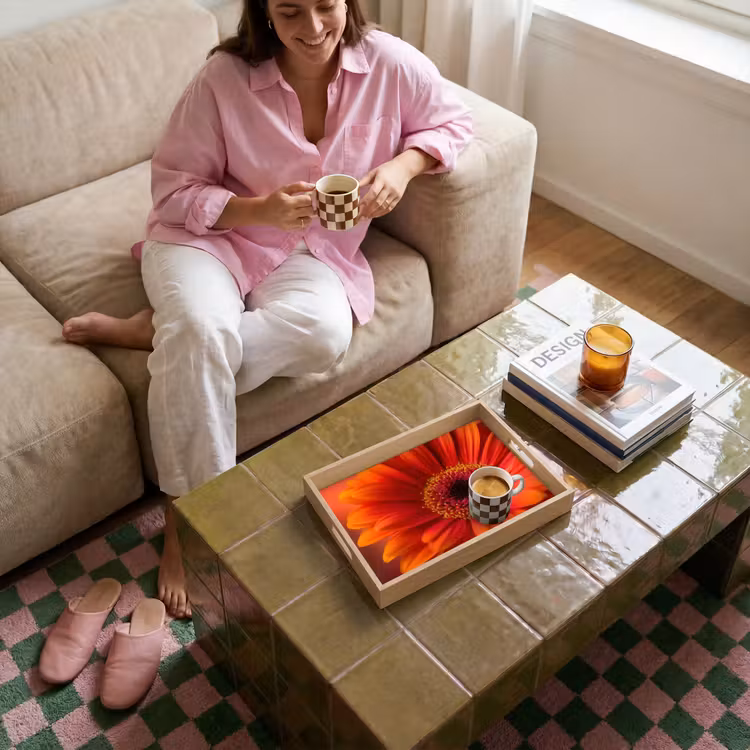 Dienblad - Oranje - Gerbera - Intens — 4