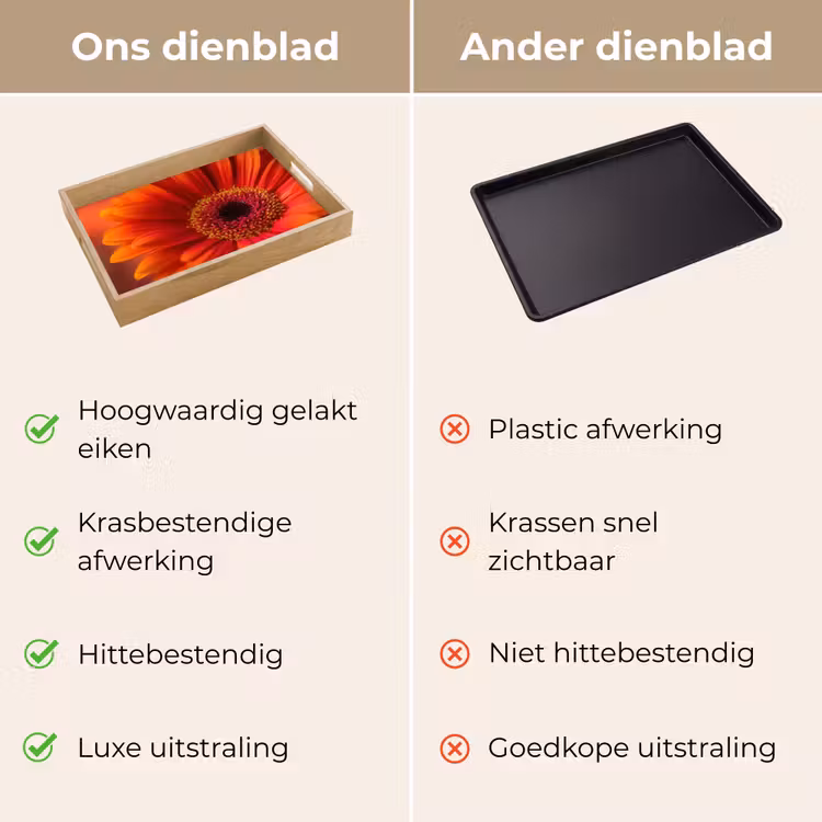 Dienblad - Oranje - Gerbera - Intens — 9