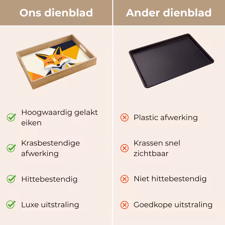 Dienblad - Vos - Oranje - Abstract - Driehoeken — 9