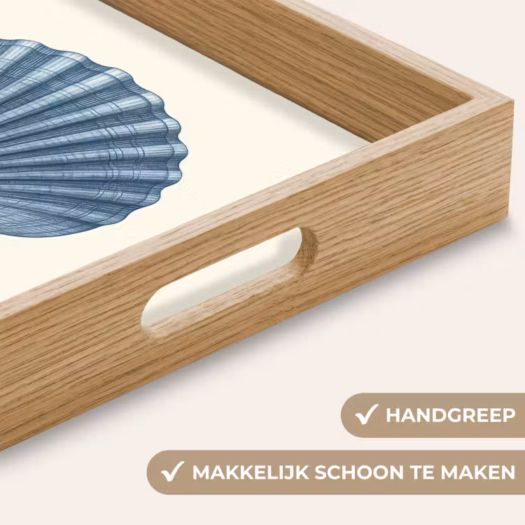 Dienblad - Ribbels - Blauw - Schelp — 8