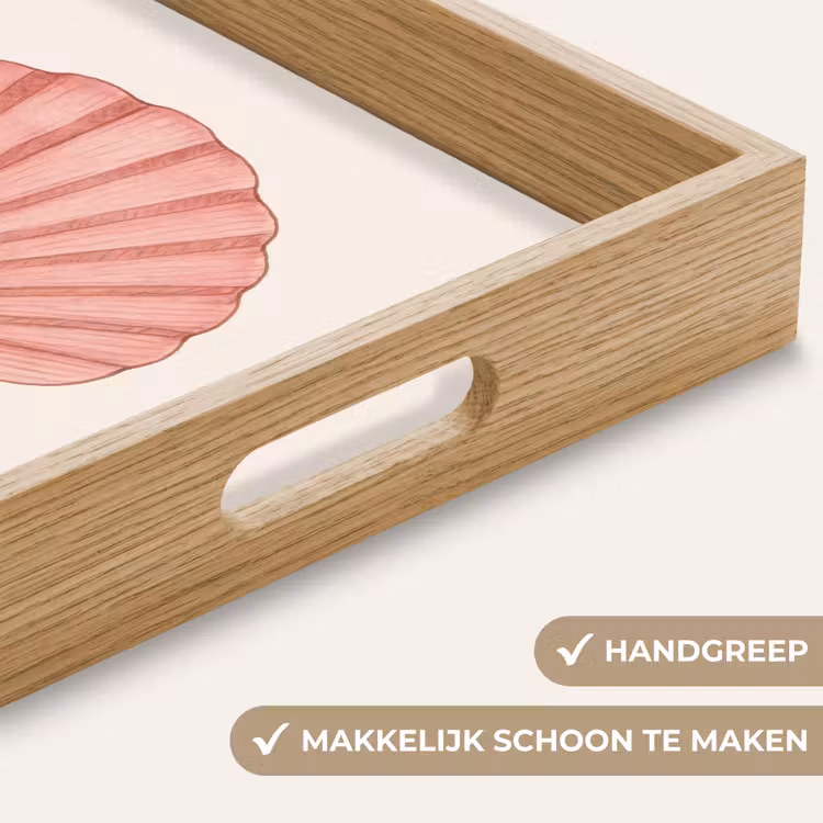 Dienblad - Schelp - Roze - Ribbels — 8