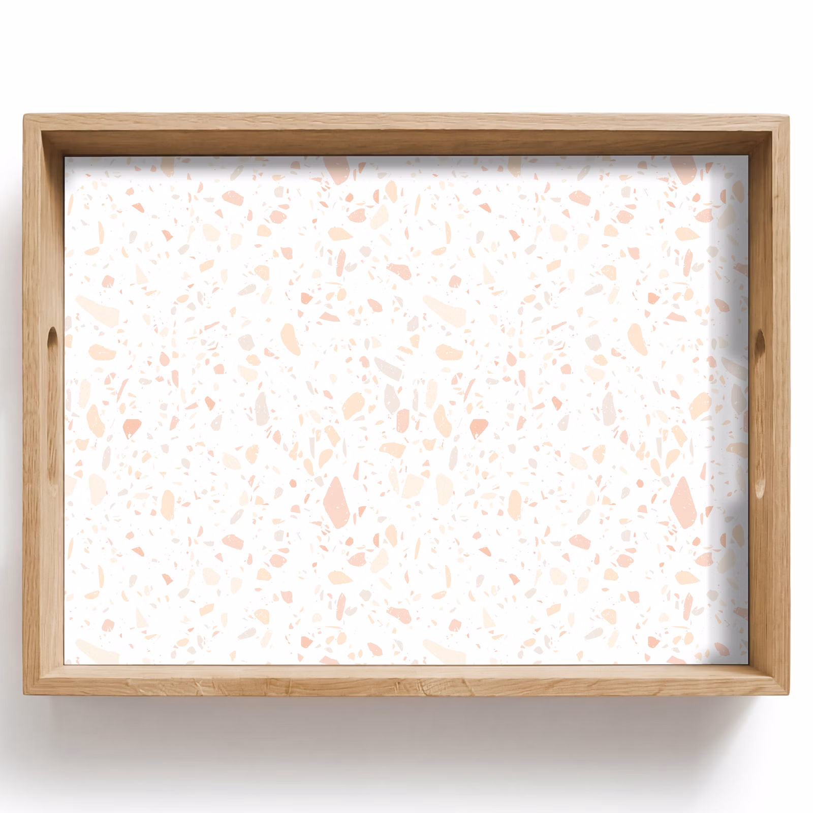 Dienblad - Terrazzo - Patroon - Wit - Perzik — 1