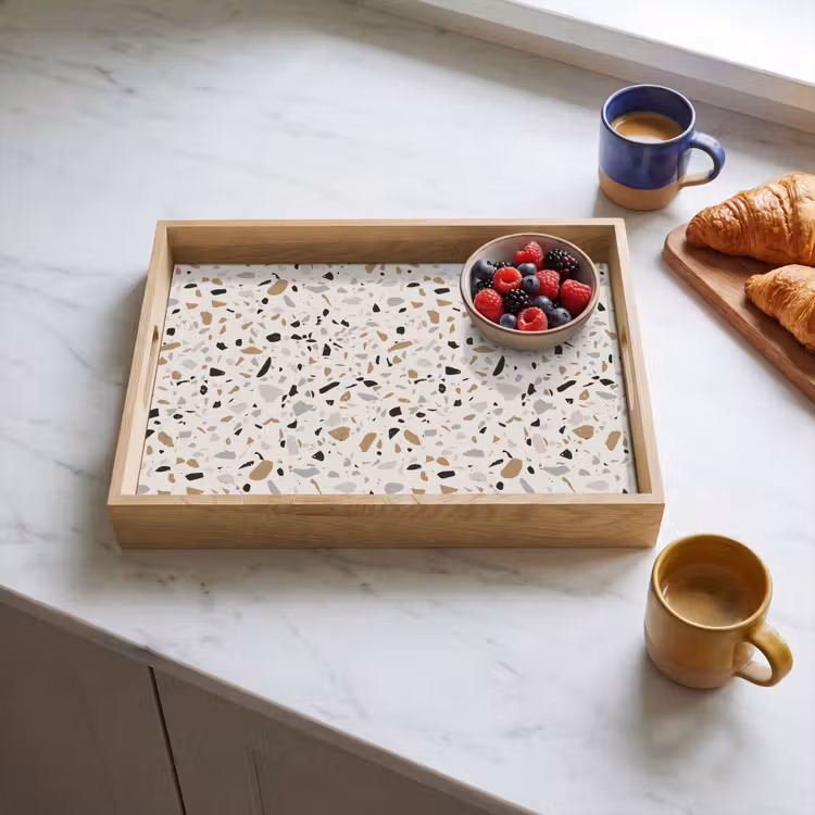 Dienblad - Terrazzo - Patroon - Staal — 3