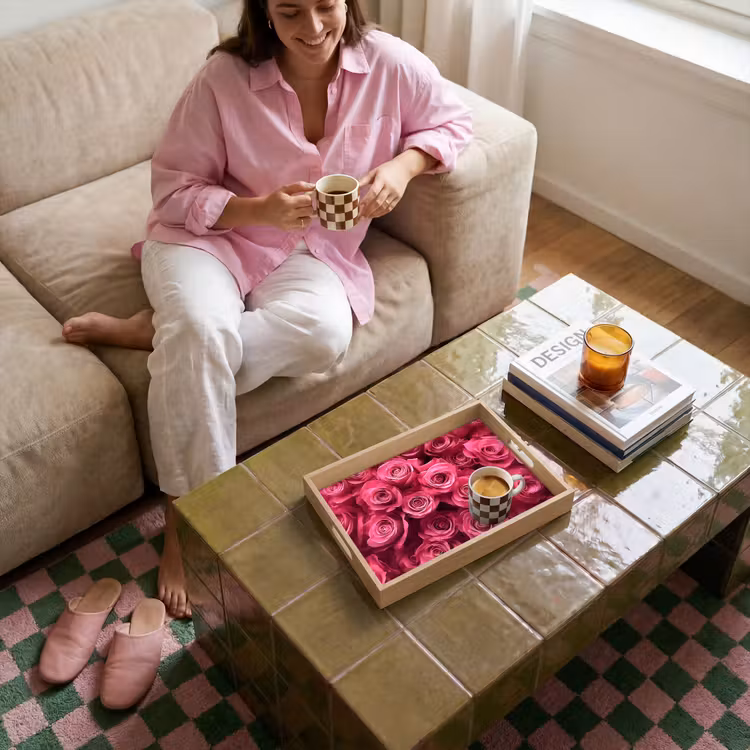 Dienblad - Rozen - Pink - Bloem — 4