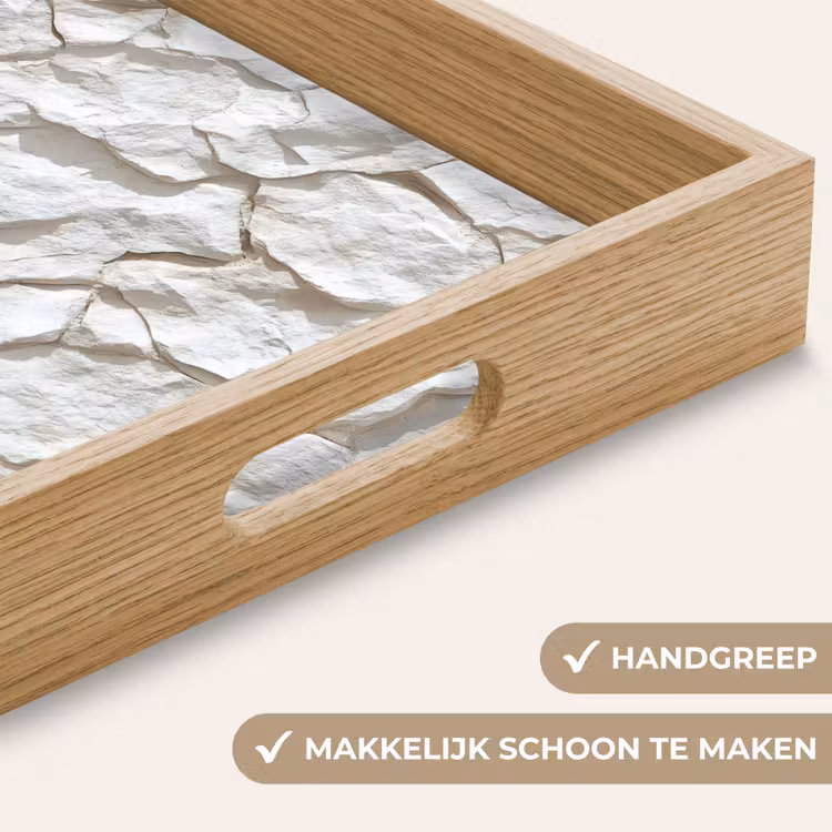 Dienblad - Structuur - Rots - Wit — 8