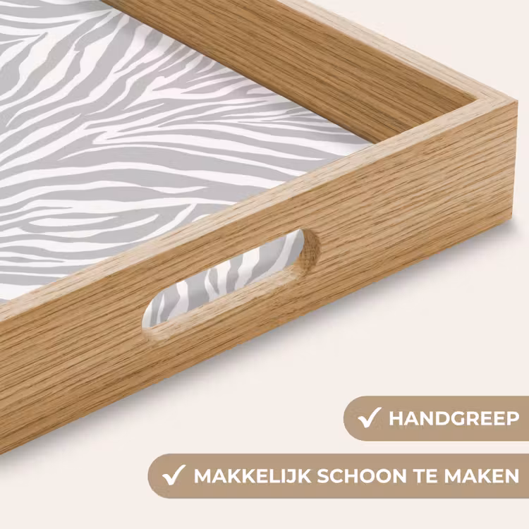 Dienblad - Zebra - Motief - Grijs — 8