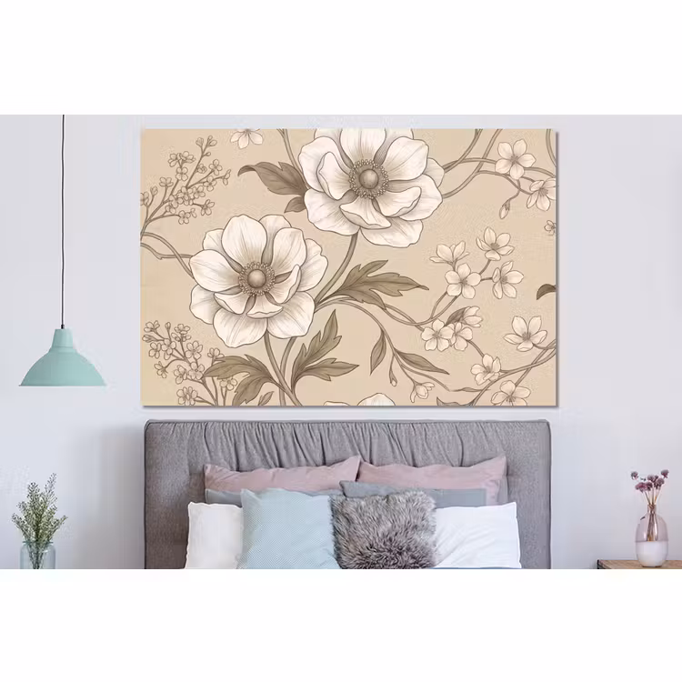 Forex - Bloemen - Patroon - Beige — 3