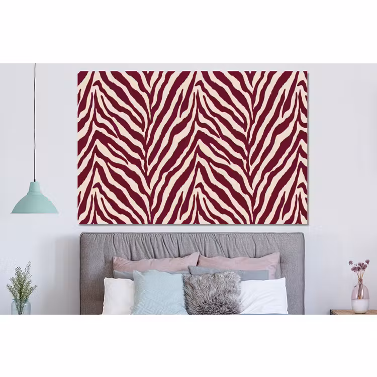 Forex - Zebra - Motief - Bordeaux - Rood — 3