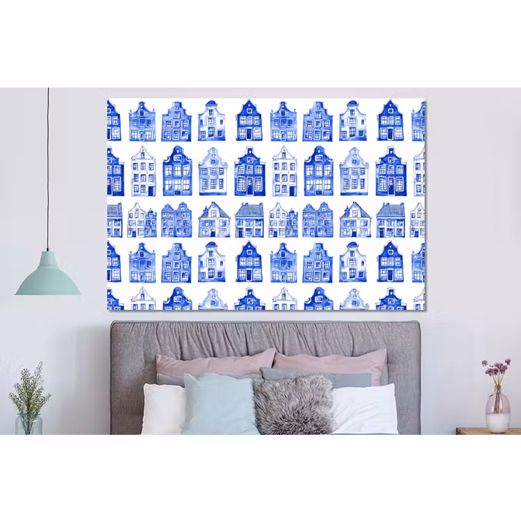 Forex - Patroon - Huizen - Blauw — 3