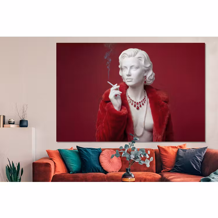 Forex - Vrouw - Bontjas - Mode - Klassiek - Rood — 4