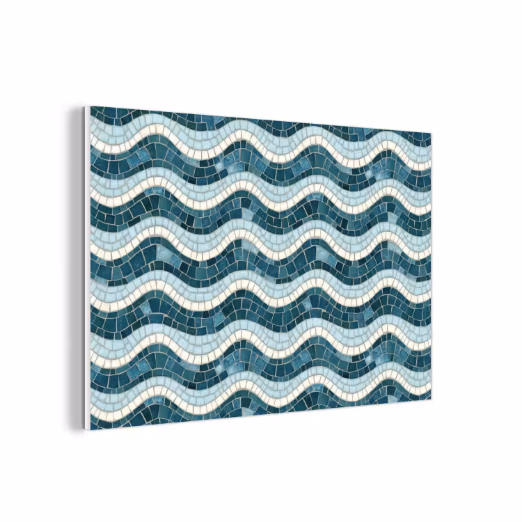 Forex - Blauw - Wit - Mozaïek - Golvend — 1