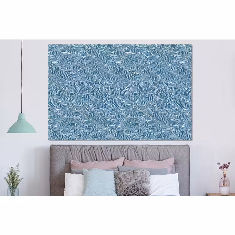 Forex - Blauw - Wit - Golven - Getekend - Textuur — 3