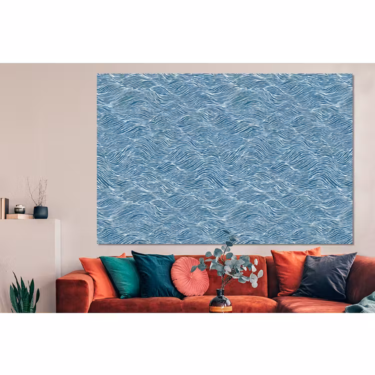 Forex - Blauw - Wit - Golven - Getekend - Textuur — 4