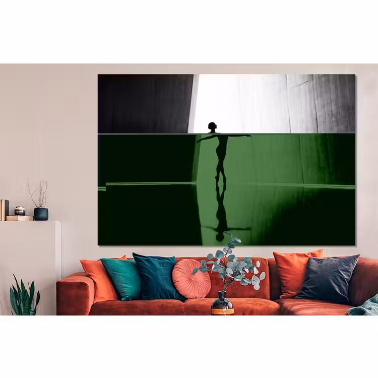 Forex - Danser - Silhouette - Kunst - Modern - Zwart-wit — 4