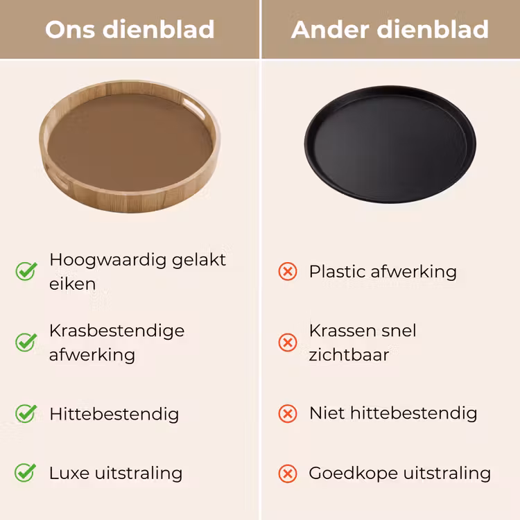 Dienblad - Soft - Walnut - Bruin — 3