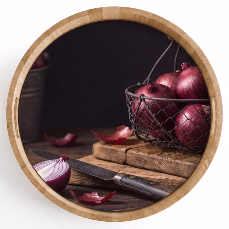 Dienblad - Ui - Eten - Rustiek — 1