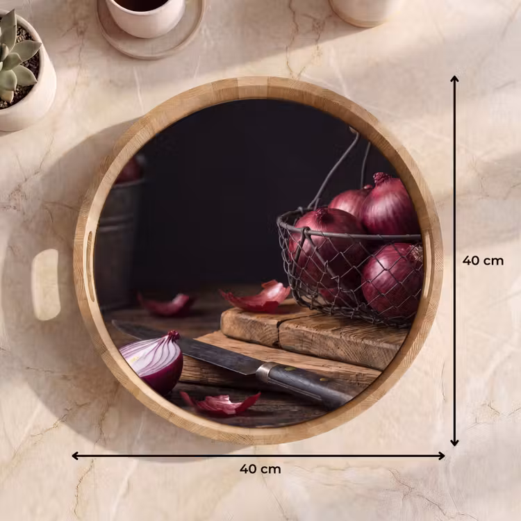 Dienblad - Ui - Eten - Rustiek — 9