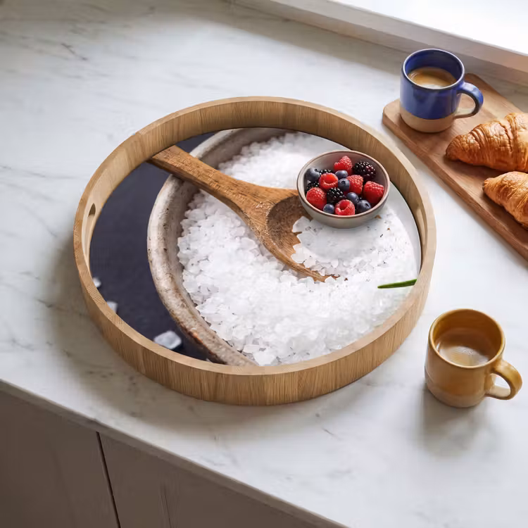 Dienblad - Zout - Kom - Eten — 4
