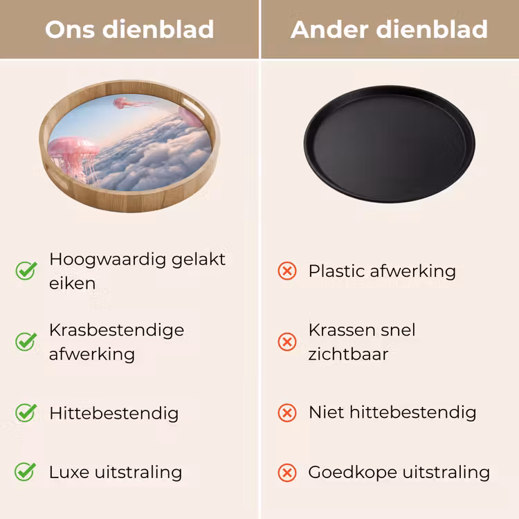 Dienblad - Roze dier - Wolken — 3