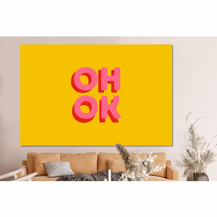 Forex - Oh ok - 3D - Geel - Roze — 2