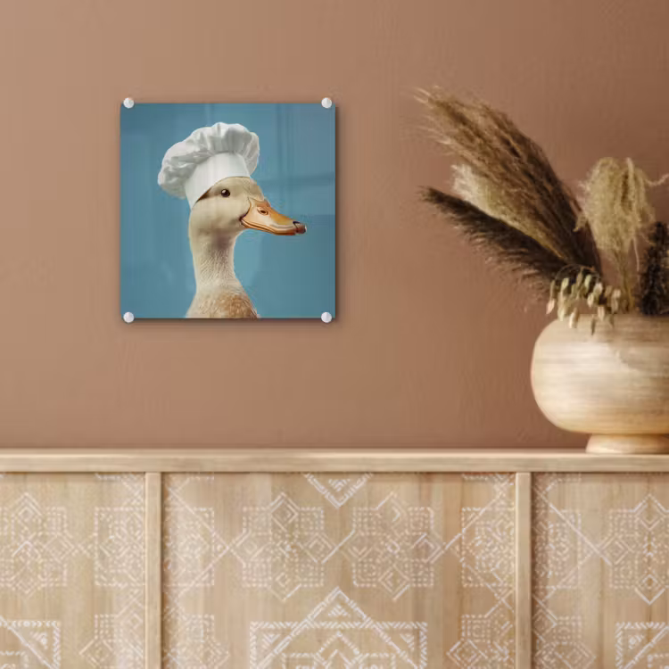 Glas schilderij - Eend - Koksmuts - Cute - Vogel — 6