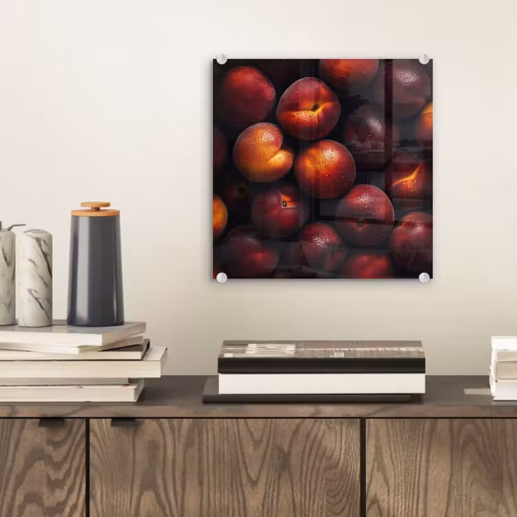 Glas schilderij - Fruit - Close up - Nectarines — 2