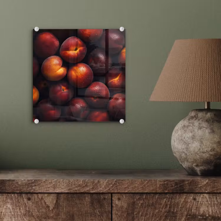 Glas schilderij - Fruit - Close up - Nectarines — 4