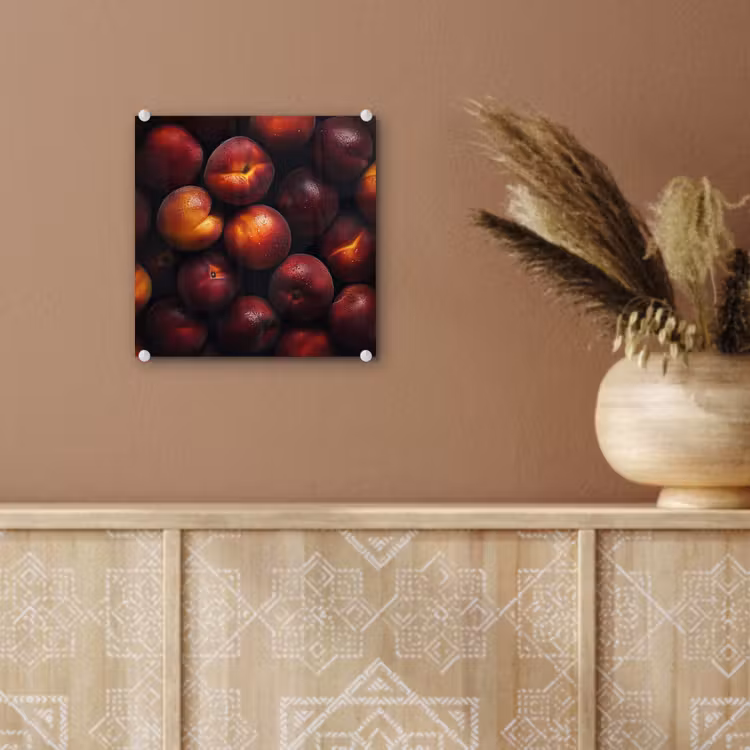 Glas schilderij - Fruit - Close up - Nectarines — 6