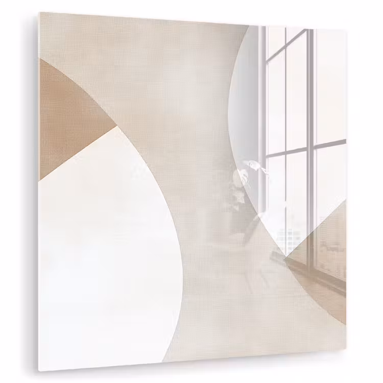 Glas schilderij - Bruin - Japandi - Abstract — 1