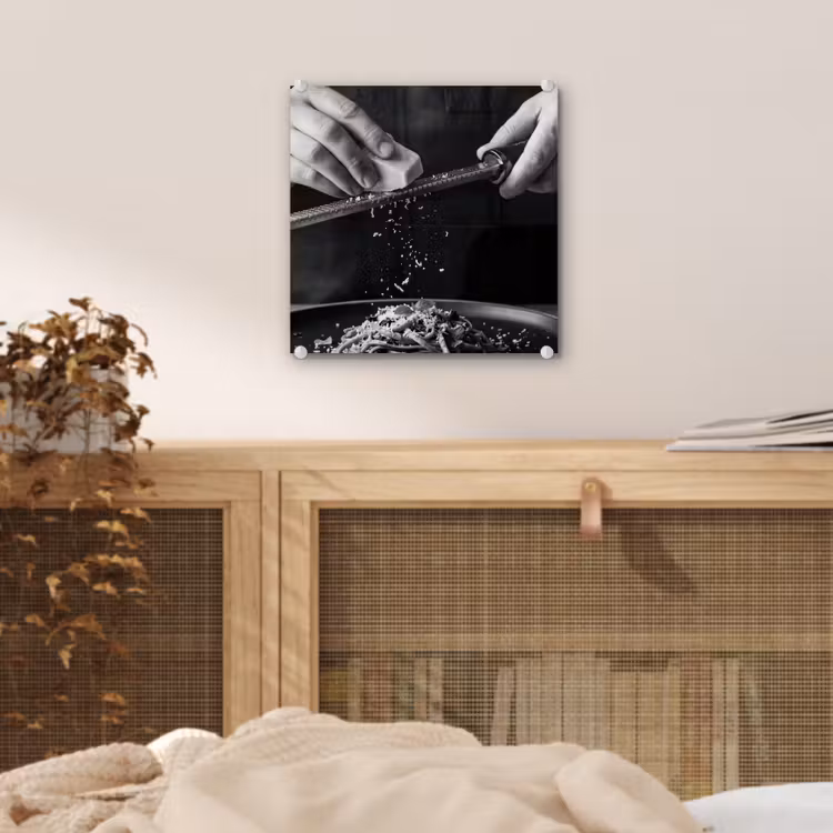 Glas schilderij - Kaas - Pasta - Rasp — 5