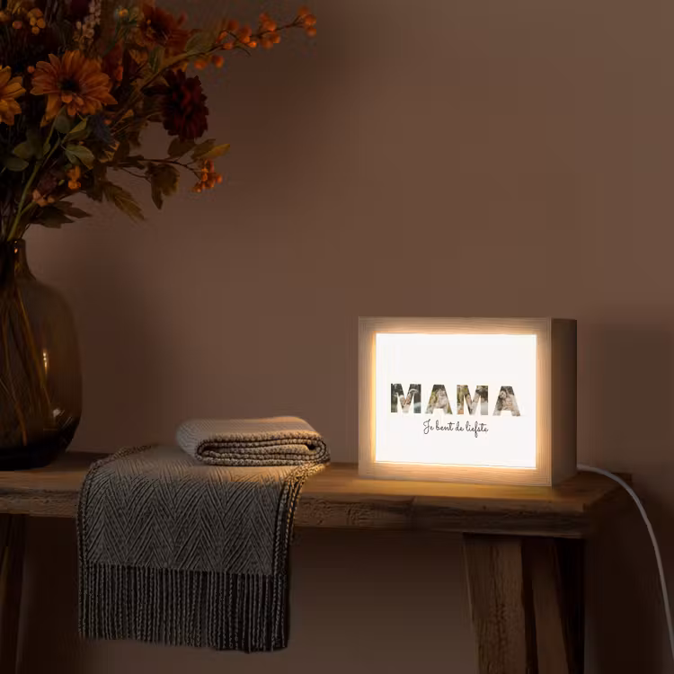 Gepersonaliseerde Lightbox - Mama - Lettercollage — 2